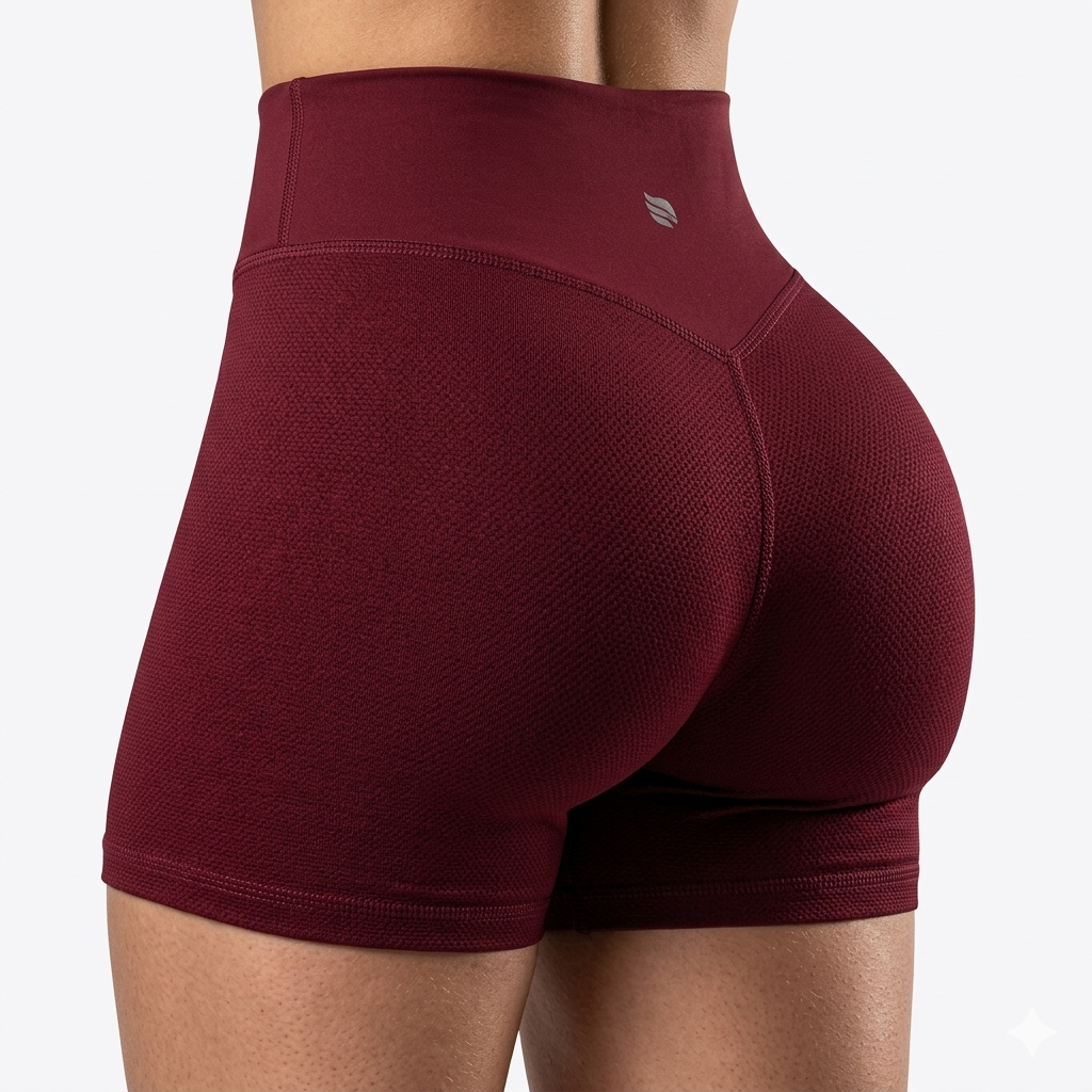 High-Waisted Yoga Shorts with a Slimming Effect