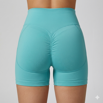High-Waisted Yoga Shorts with a Slimming Effect