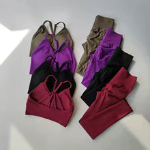 High-Waisted Anti-Impact Peach Effect Fitness Set