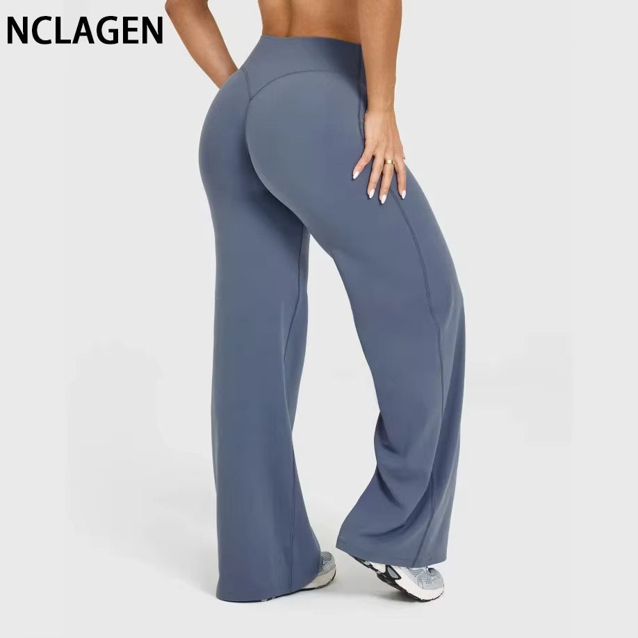 NCLAGEN Straight-Leg Yoga Pants with a Bare-Skin Feel