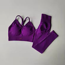 High-Waisted Anti-Impact Peach Effect Fitness Set