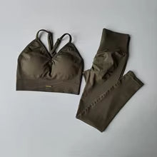 High-Waisted Anti-Impact Peach Effect Fitness Set